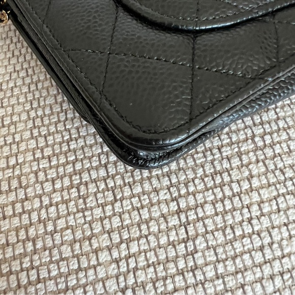 CHANEL Caviar Quilted Wallet on Chain WOC in Black - Picture 4 of 15